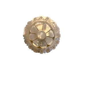 VTG MOTHER OF PEARL HAND CARVED ISRAEL BROOCH PIN ANTIQUE ESTATE